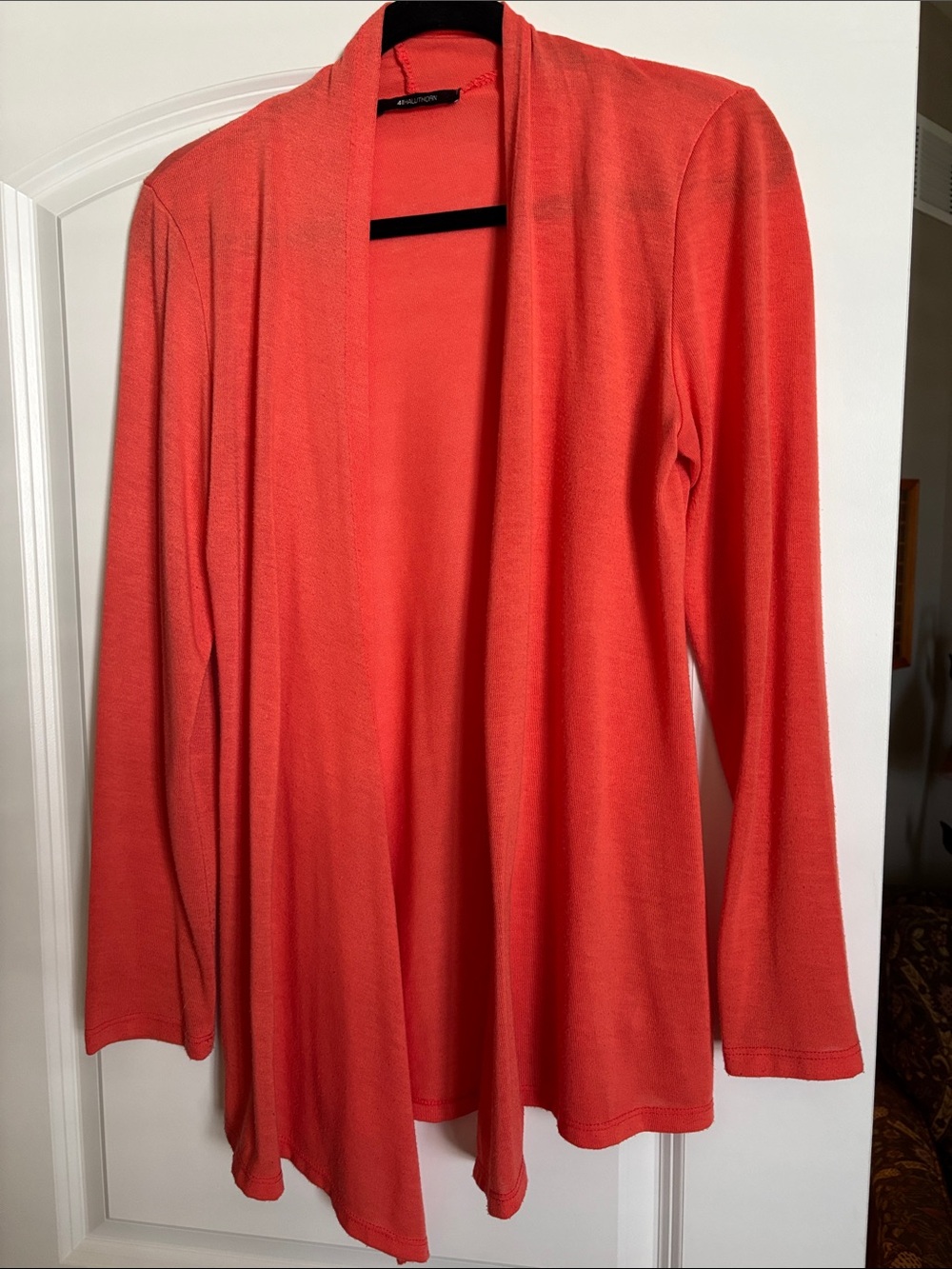41 Hawthorn Open-Front Cardigan in Coral Red